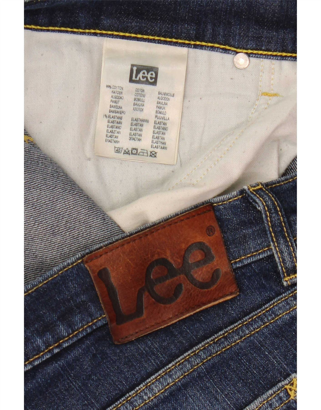Jeans Lee Luke Slim da uomo W34 L30 in cotone blu navy