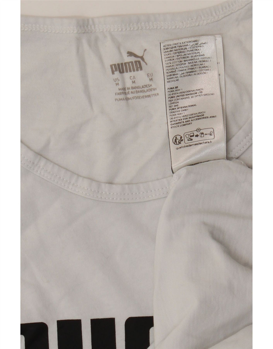 Canotta grafica da donna Puma UK 14 cotone bianco medio