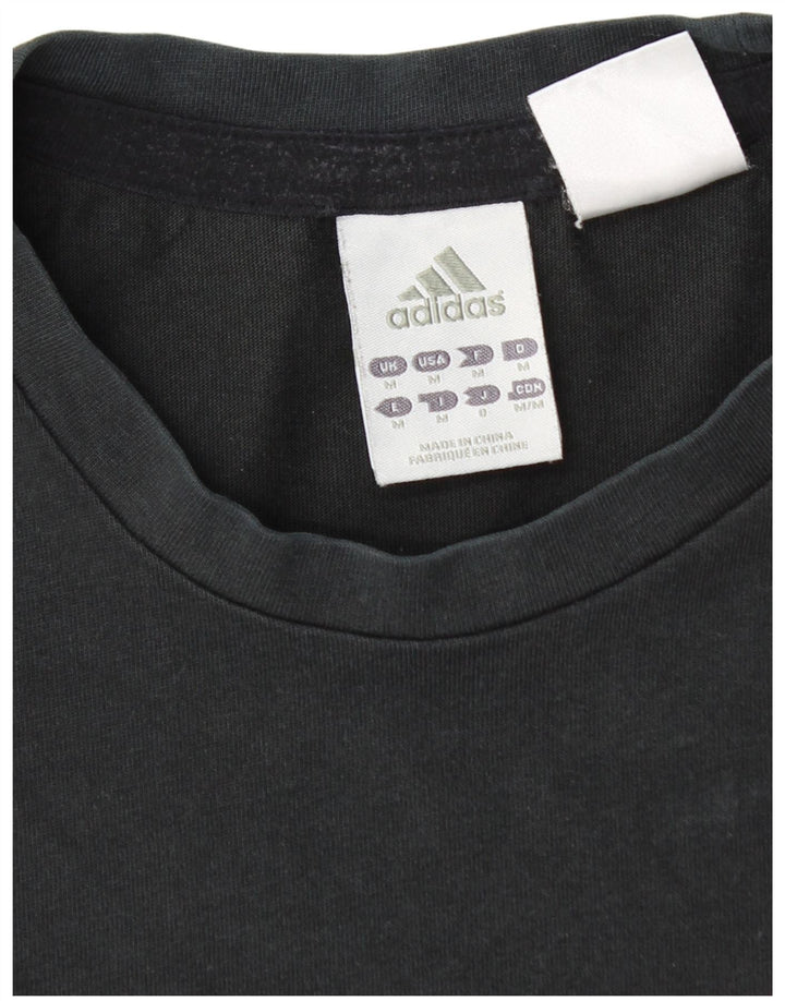 T-shirt grafica da donna ADIDAS Top UK 14 cotone nero medio
