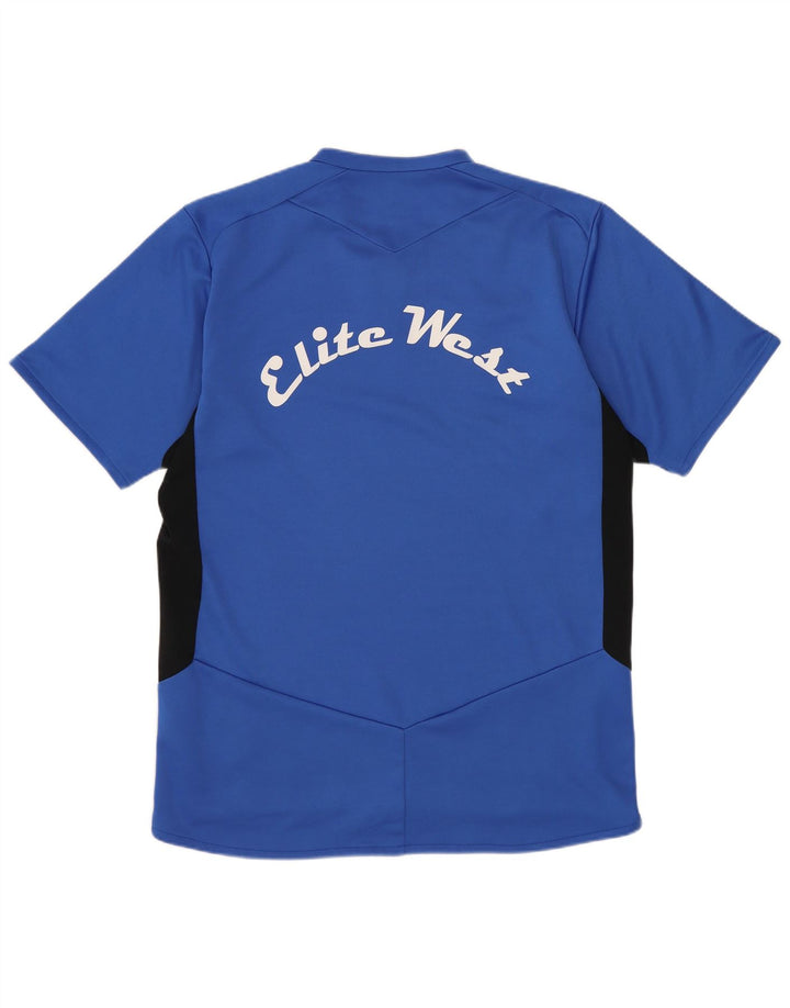T-shirt da uomo Lotto Top in poliestere color block blu medio