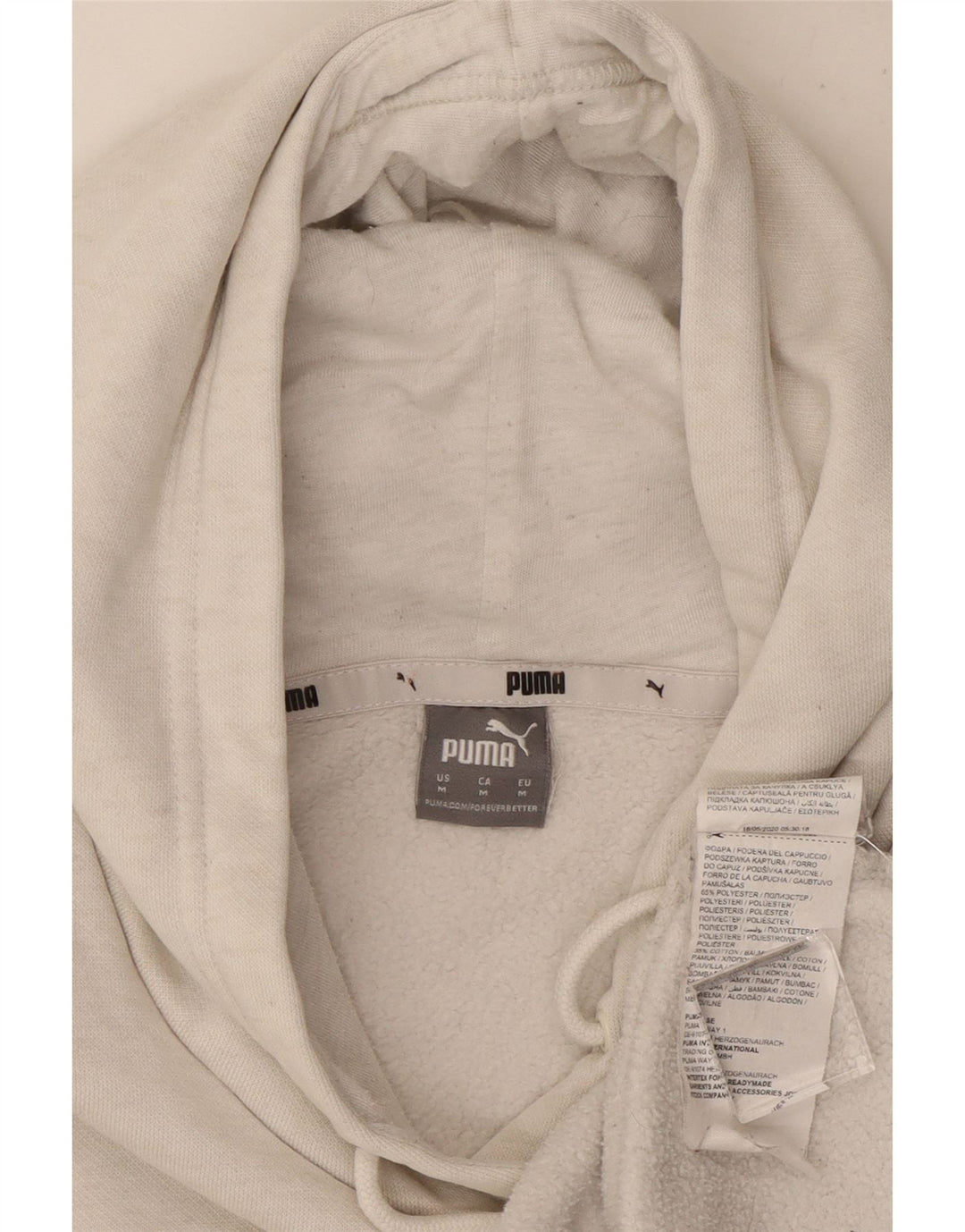 Felpa con cappuccio da donna Puma UK 12 Medium Bianco Poliestere