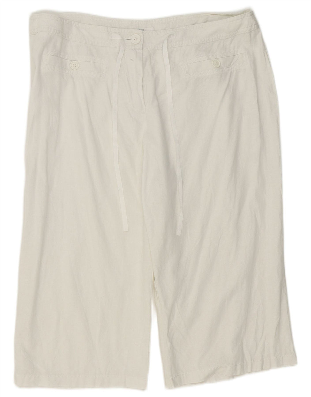 Bermuda da donna Marks & Spencer UK 18 XL W38 Lino bianco