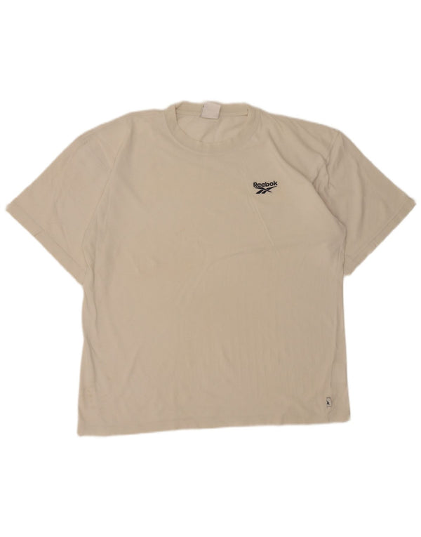 T-shirt Reebok da uomo vestibilità ampia, piccola, bianca