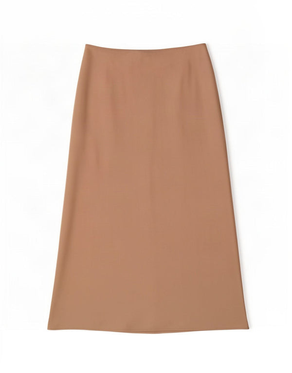 Gonna lunga da donna Topshop UK 14 grande W36 poliestere beige