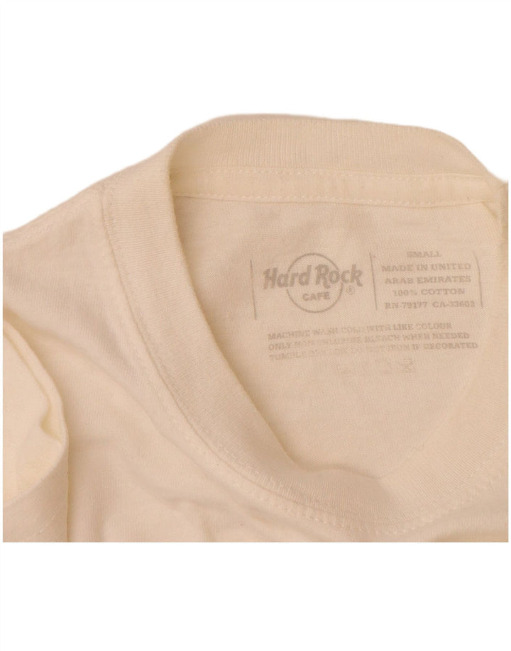 T-shirt grafica da uomo Dublino Hard Rock Cafe, piccola, in cotone bianco