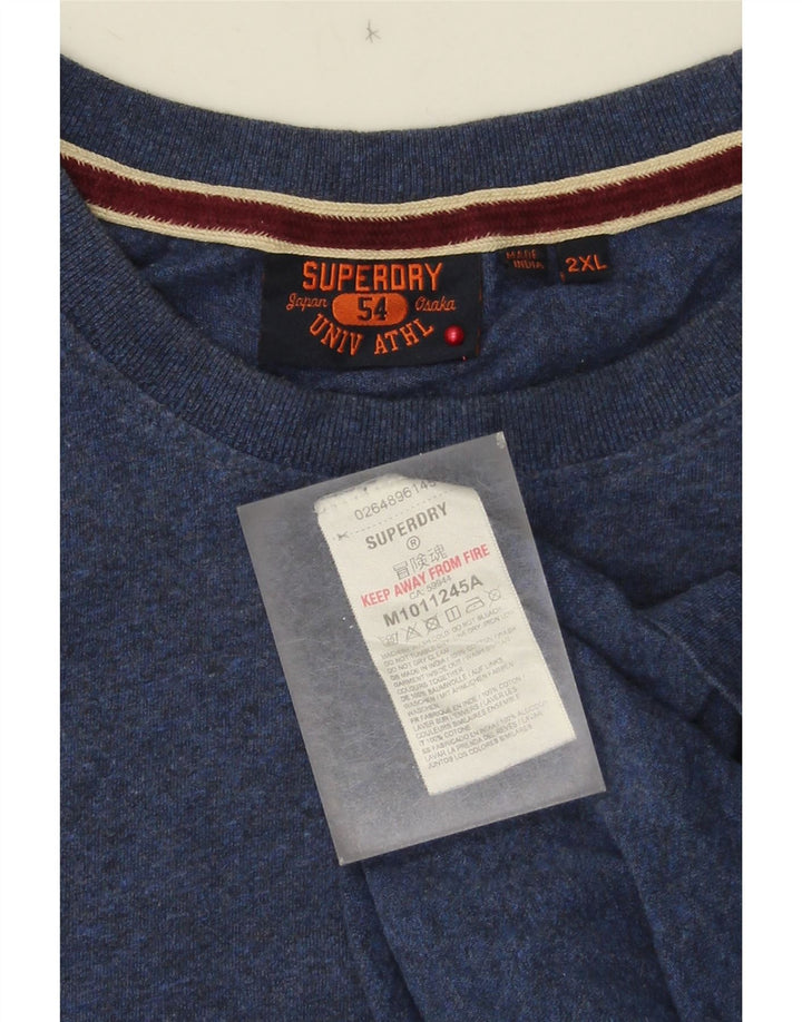 T-shirt da uomo Superdry Top 2XL cotone chiazzato blu