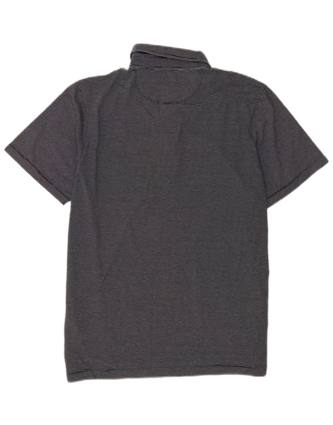 Polo da uomo Jigsaw in cotone gessato medio blu navy