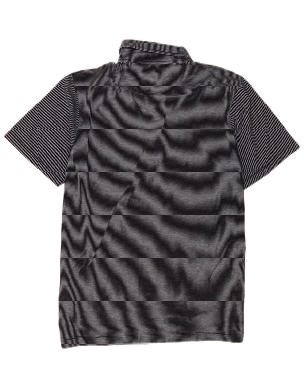 Polo da uomo Jigsaw in cotone gessato medio blu navy