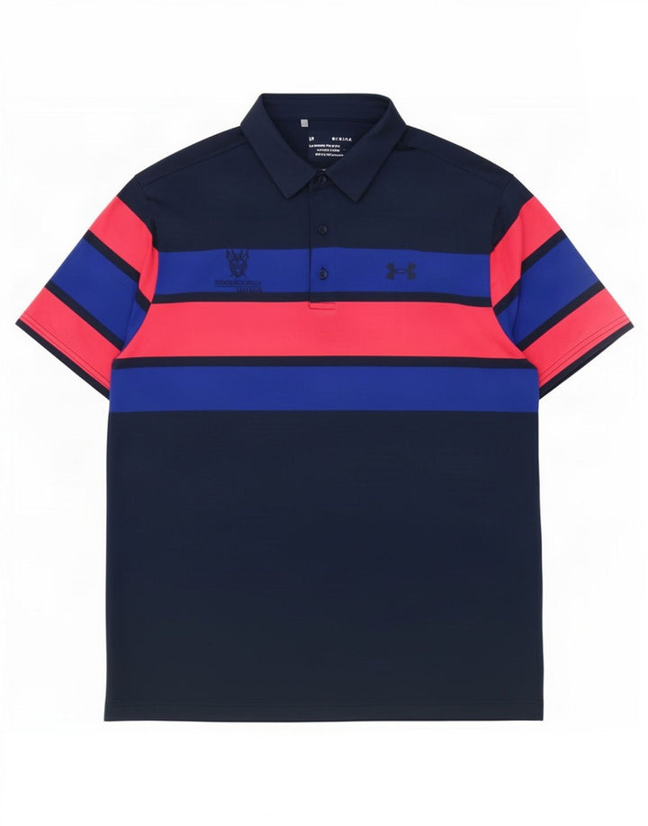 Polo da uomo Under Armour grande color block blu navy