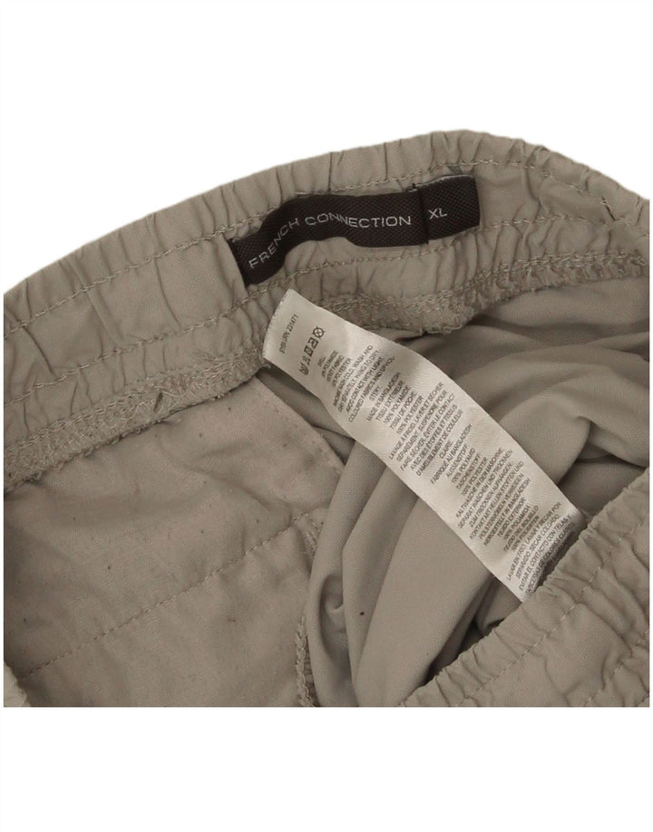 Pantaloni cargo da jogging da uomo French Connection XL W36 L28 Poliammide grigio