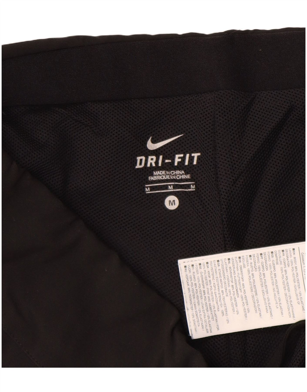 Pantaloni da tuta Nike Dri Fit da donna UK 14 Medium Nero Poliestere