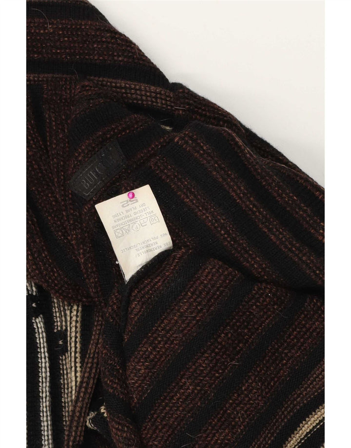 Maglione maglione girocollo da uomo Bueckle IT 52 Poliacrilico a righe marroni grandi
