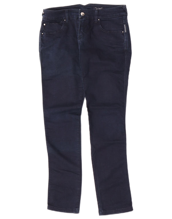 Pantaloni casual skinny da donna Armani W27 L28 in cotone blu navy