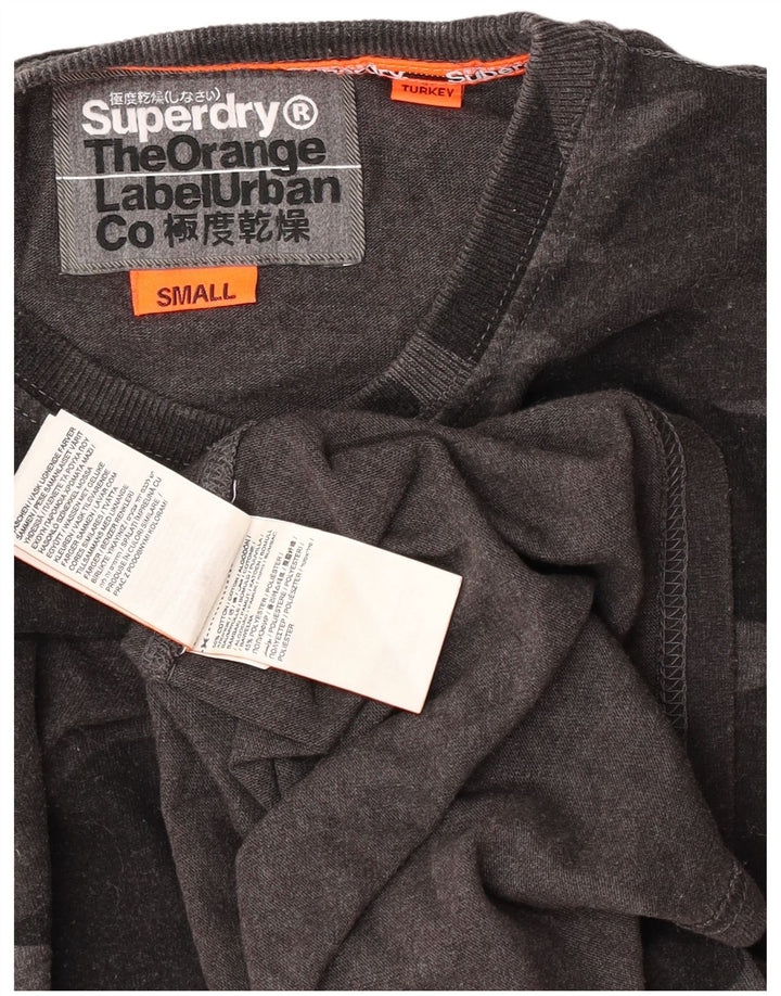 T-shirt da uomo Superdry Top Small in cotone grigio