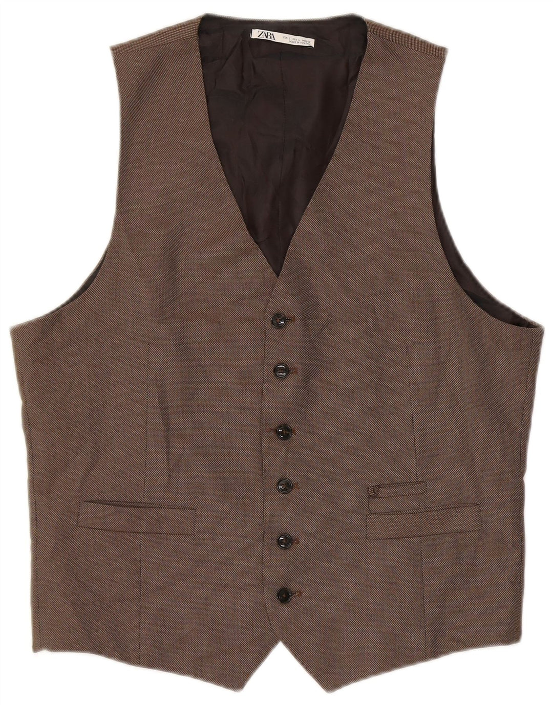 Gilet Zara da uomo grande in poliestere grigio