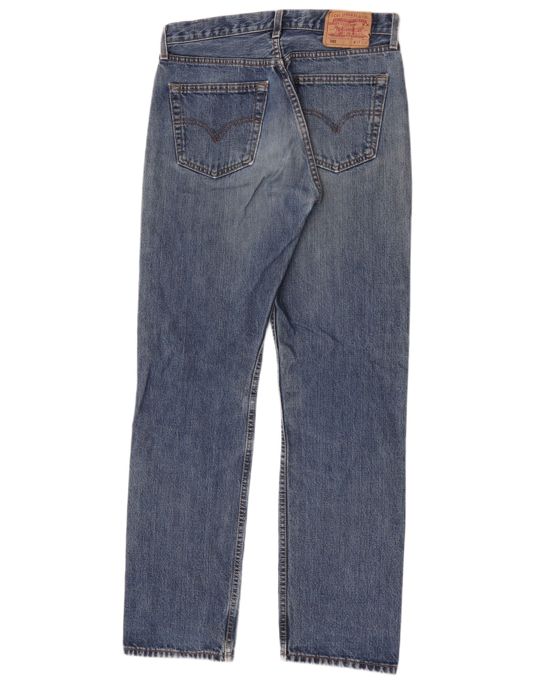 Jeans Levi's Donna 501 Straigth Strappati W31 L32 Blu Cotone