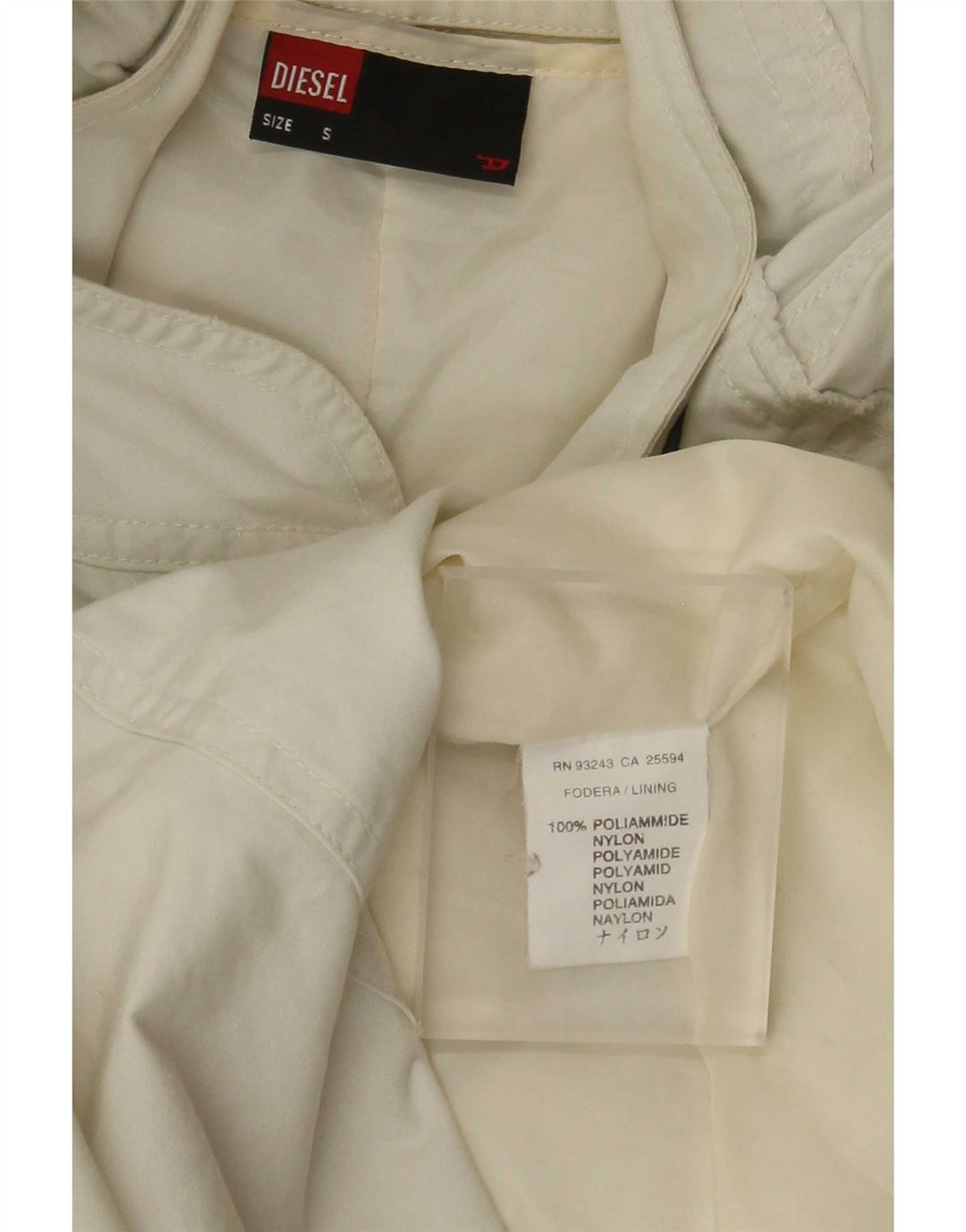 Giacca Parka con cappuccio da donna Diesel UK 10 Small Bianca in poliammide