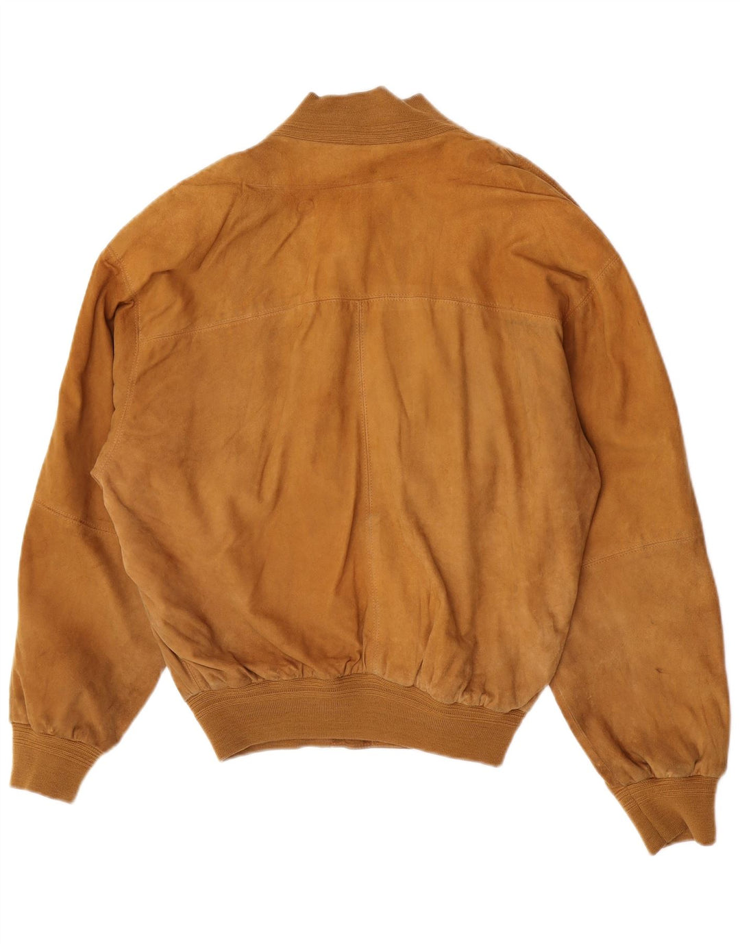 Giubbotto bomber vintage in pelle scamosciata da uomo IT 48 in pelle marrone medio