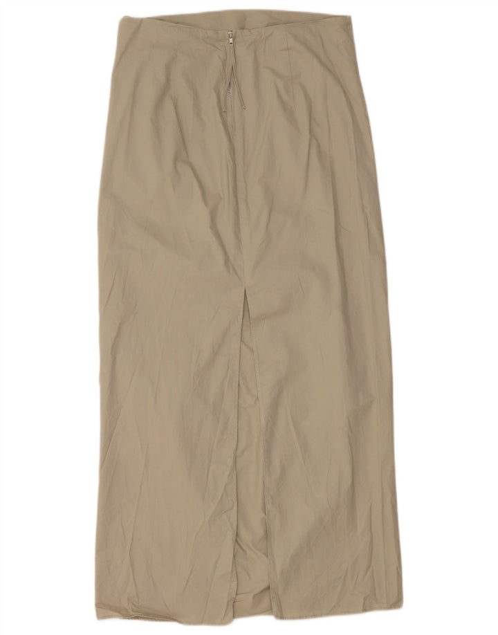 Gonna lunga Zara da donna media W28 in cotone verde