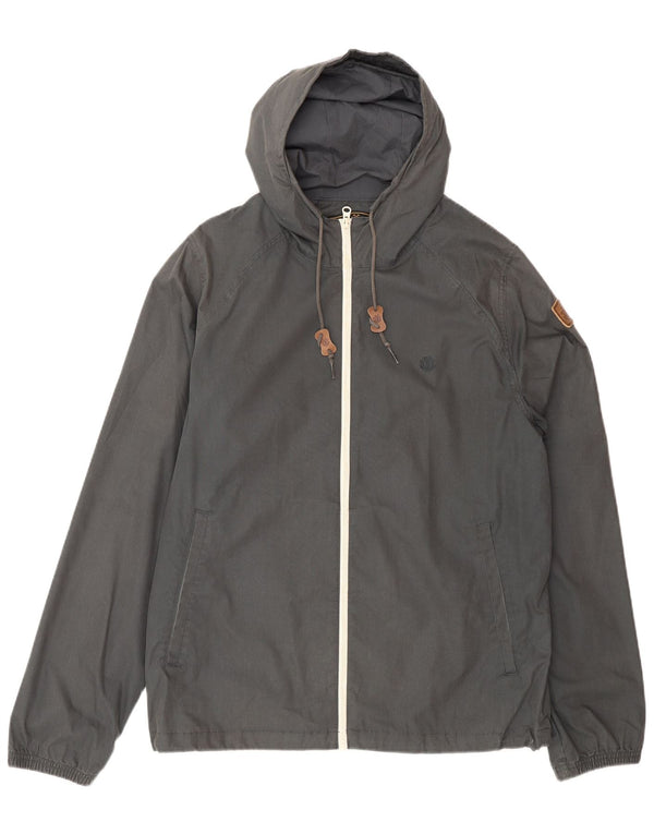 Giubbotto bomber con cappuccio da uomo Element UK 40 grande poliestere grigio