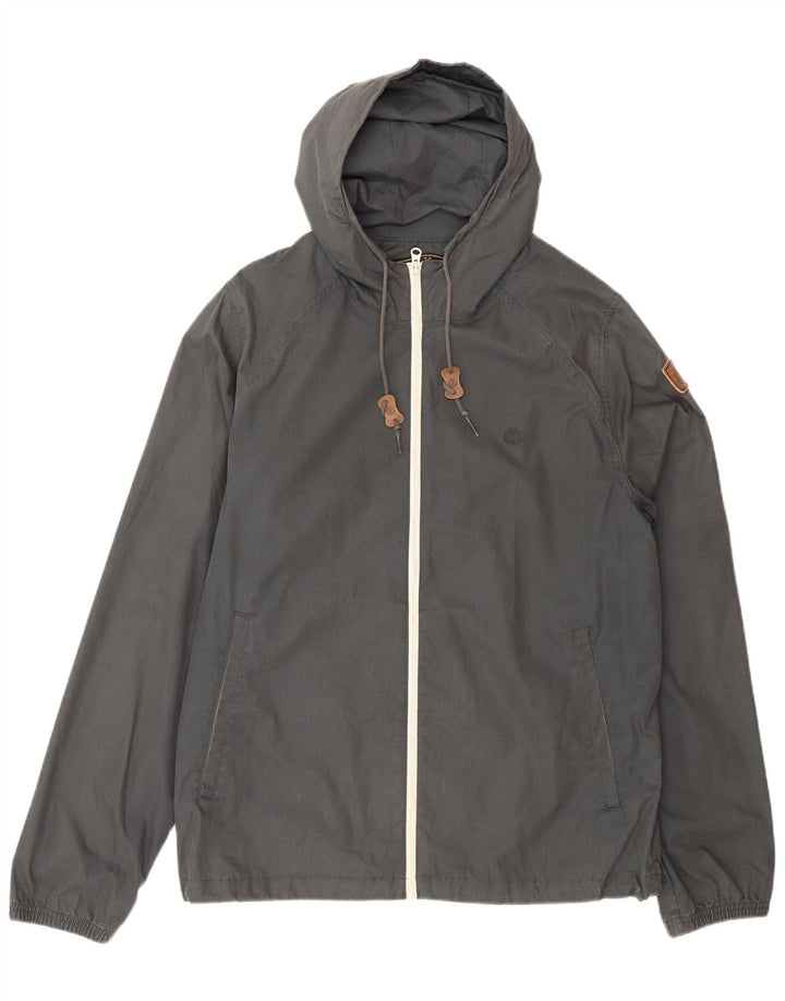 Giubbotto bomber con cappuccio da uomo Element UK 40 grande poliestere grigio