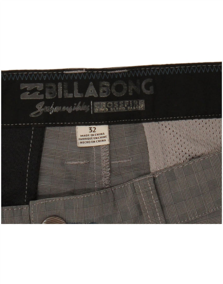 Pantaloncini chino da uomo Billabong W32 grigio medio a quadri