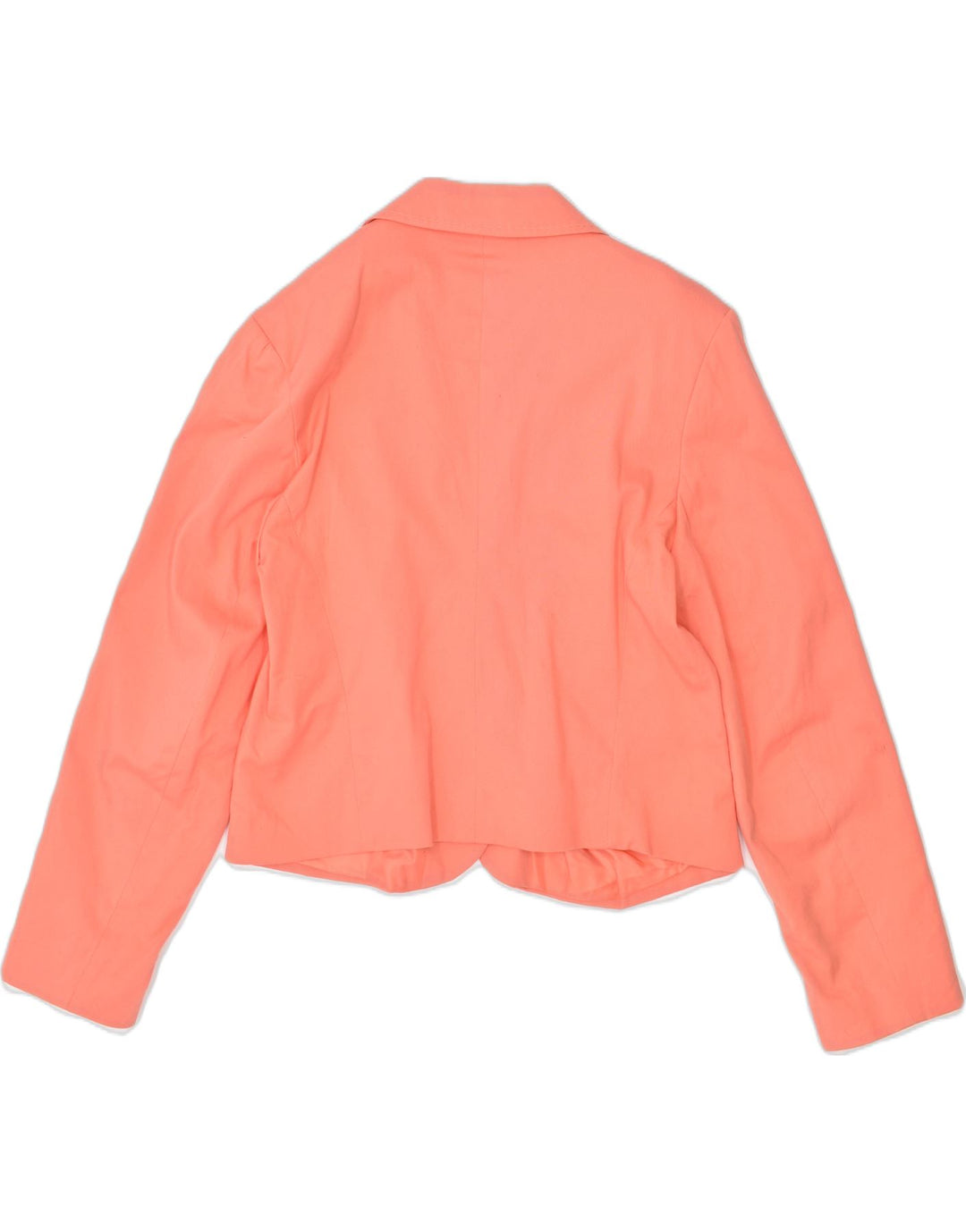 VINTAGE Womens 1 Button Blazer Jacket UK 12 Medium Orange Cotton | Vintage | Thrift | Second-Hand | Used Clothing | Messina Hembry 