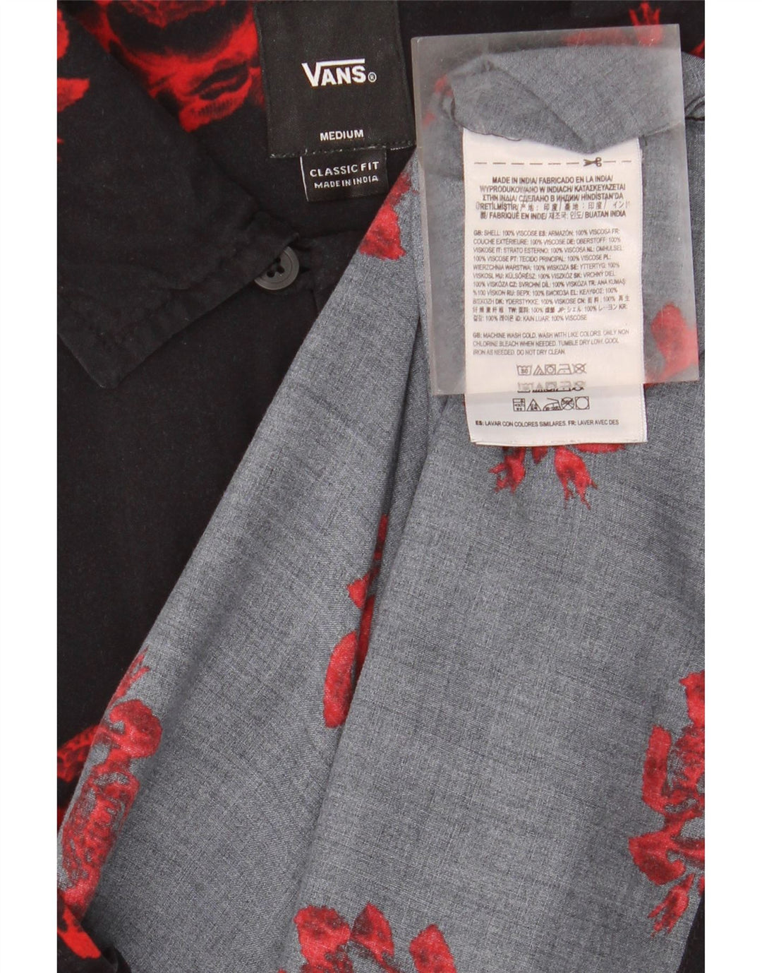 Camicia da uomo a maniche corte Classic Fit di Vans, colore nero medio floreale tropicale