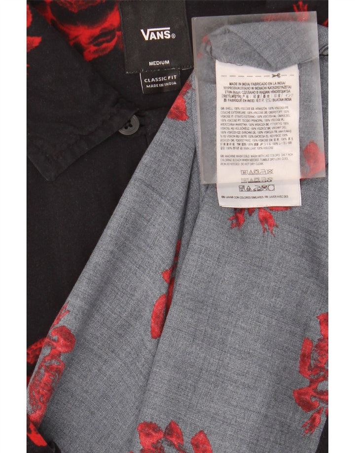 Camicia da uomo a maniche corte Classic Fit di Vans, colore nero medio floreale tropicale