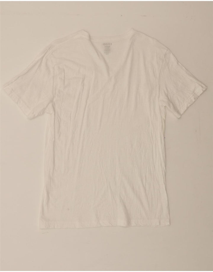IZOD Mens T-Shirt Top Medium White Cotton Vintage Izod and Second-Hand Izod from Messina Hembry 