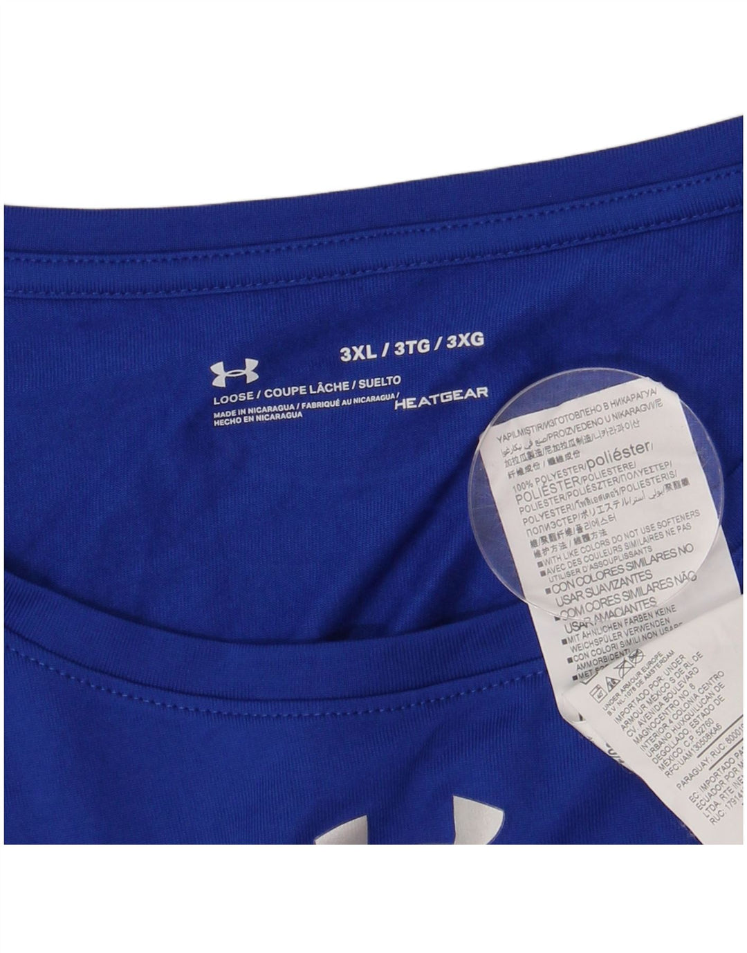 Under Armour Mens Heat Gear Top manica lunga 3XL blu poliestere