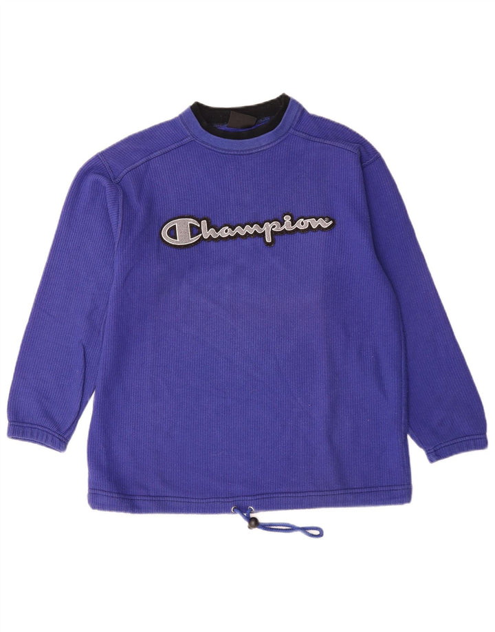Felpa con grafica Champion per ragazzi, 11-12 anni, cotone blu