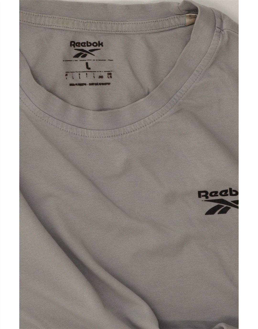 T-shirt Reebok da uomo grande grigia