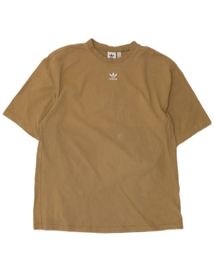 T-shirt da donna Adidas Top UK 14 cotone kaki medio