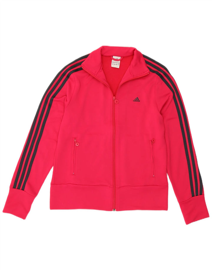Giacca da ginnastica da donna Adidas UK 16 grande rosa poliestere