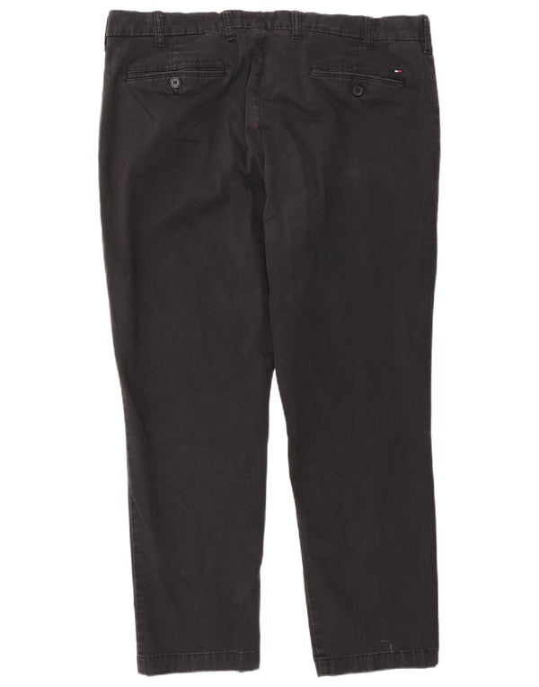 Pantaloni chino slim fit elasticizzati da uomo Tommy Hilfiger W38 L30 cotone nero