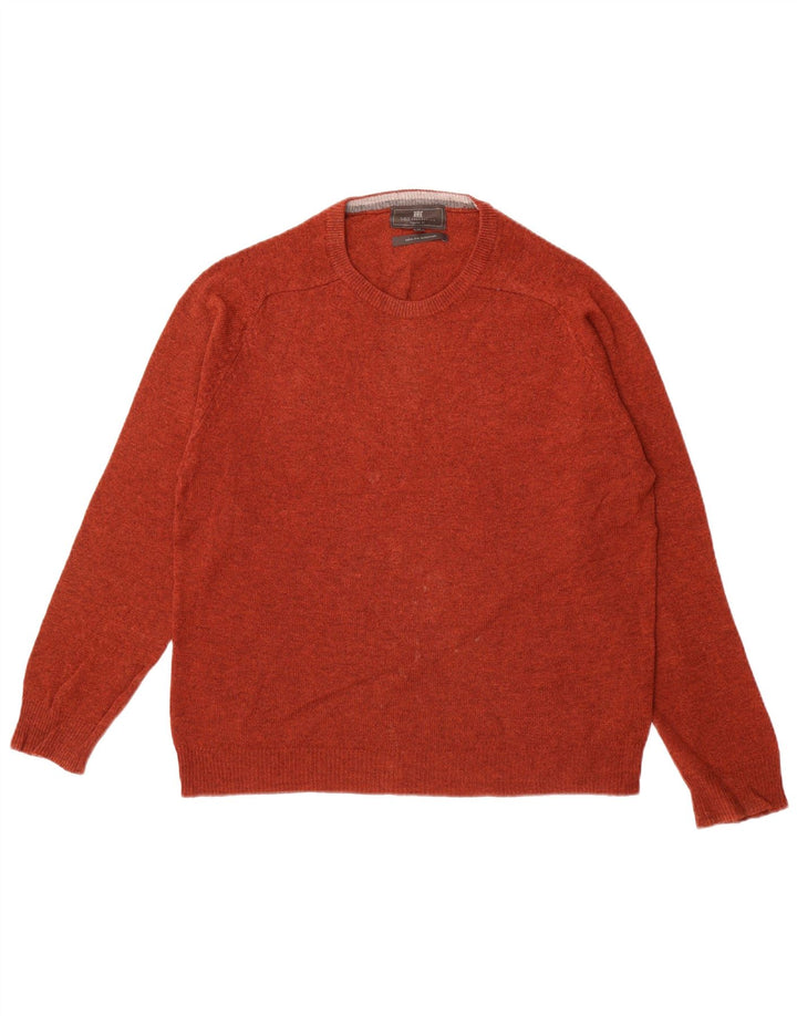 MARKS & SPENCER Mens Regular Fit Crew Neck Jumper Sweater Medium Maroon