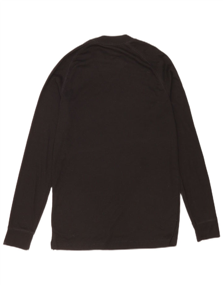 Mountain Warehouse Top da uomo a maniche lunghe piccolo in poliestere nero