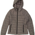 HOLLISTER Womens Hooded Padded Jacket UK 10 Small Grey Nylon