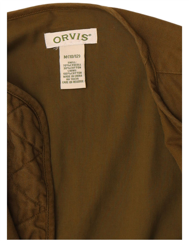 Giacca blazer aperta da donna Orvis US 10/12 viscosa kaki media