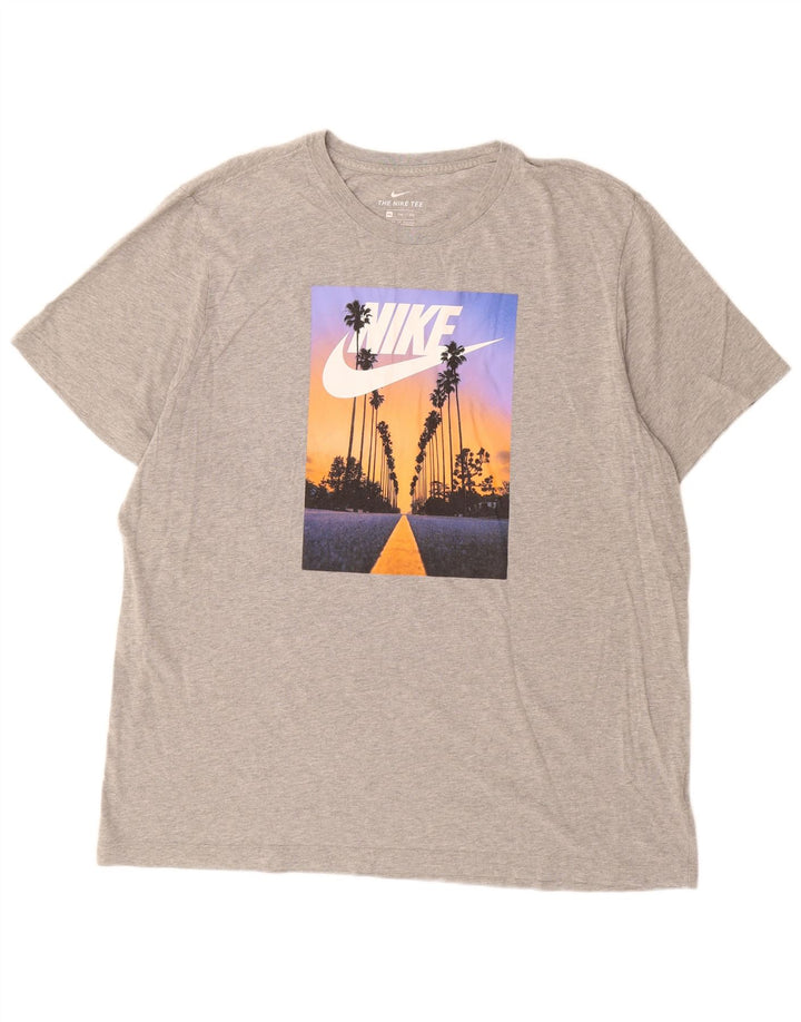 T-shirt grafica da uomo Nike Top 2XL Grigia