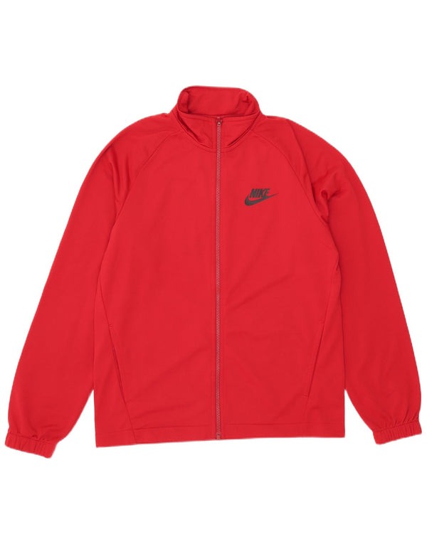Nike Mens Tracksuit Top Jacket Medium Red Polyester