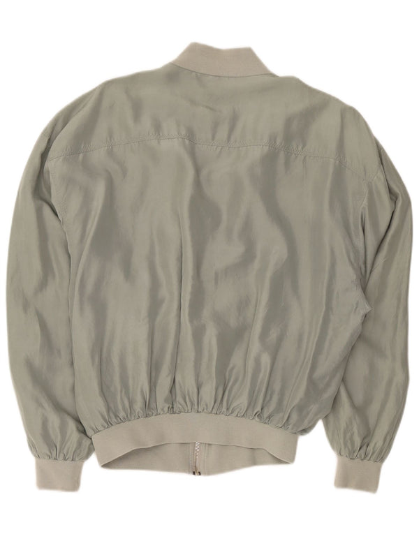 Giacca bomber da uomo Manhattan UK 38 Seta grigio medio
