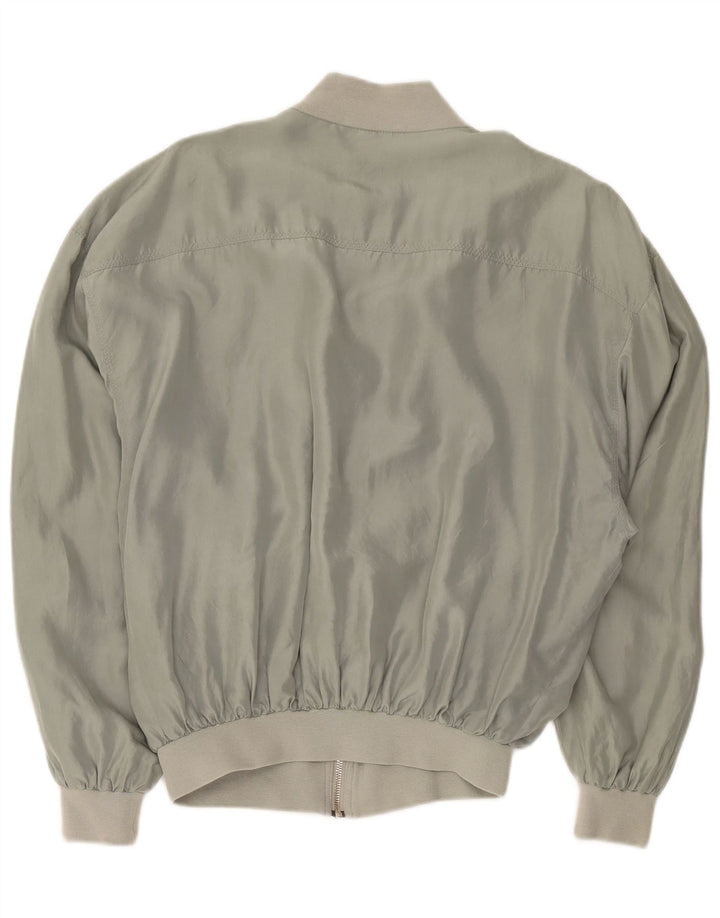 Giacca bomber da uomo Manhattan UK 38 Seta grigio medio
