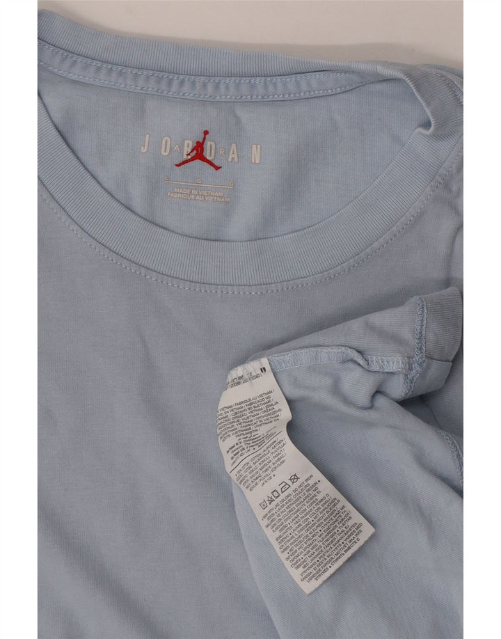 T-shirt Jordan da uomo grande in cotone blu