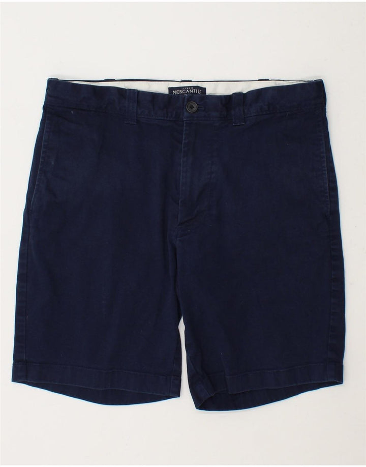 J. CREW Mens Mercantile Flex Chino Shorts W31 Medium Navy Blue Cotton Vintage J. Crew and Second-Hand J. Crew from Messina Hembry 
