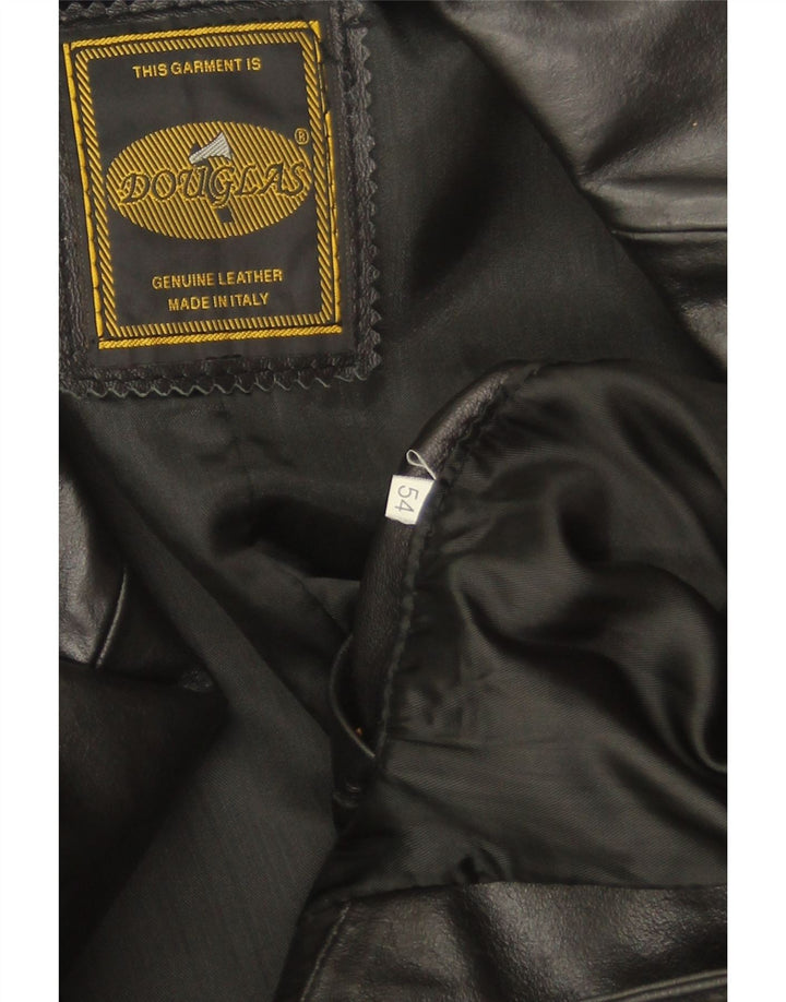 Cappotto in pelle da uomo Douglas UK 38 Pelle nera media