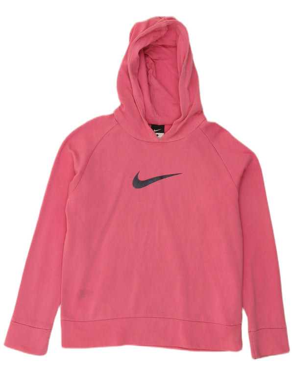 Felpa con cappuccio Nike Bambina 12-13 anni Large Rosa Cotone