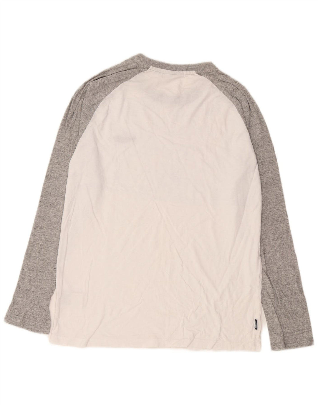 Top da uomo Superdry a maniche lunghe in cotone color block bianco grande