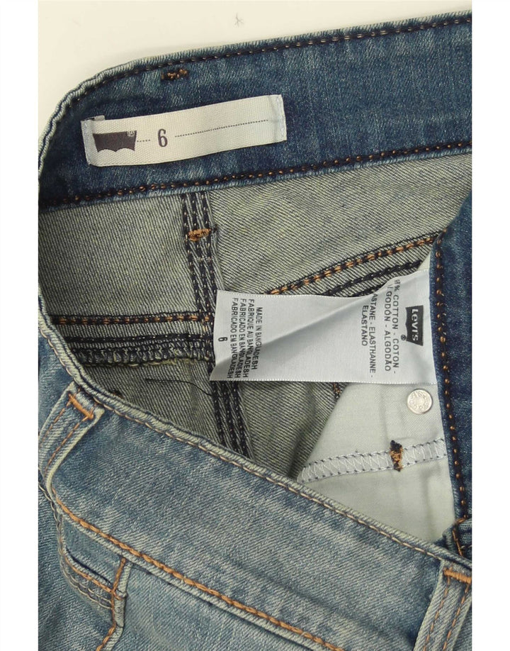 Pantaloncini di jeans da donna Levi's US 6 medi W28 cotone blu